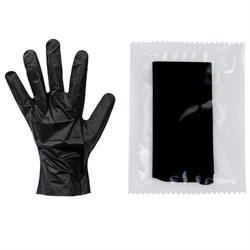 Перчатки одноразовые, эластомер TPE, КОМПЛЕКТ 50 пар, индивидуальная упаковка, размер L, черные, ELEGREEN, ГППVТЭлЧ-L ИНД1 - фото 17163148