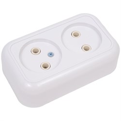 Двухместная розетка Кунцево-Электро ВАЛЕНТИНА РА10-382 - фото 17166790