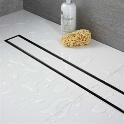 Душевой трап RGW прямой, 800 мм, черный, Ø 50 мм, сифон + ножки, под плитку SDR-08B-80 - фото 17172097