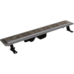 Душевой лоток RGW Drain Leo-20-80 прямой 800 хром Ø 50 мм на ножках, сифон - фото 17172837