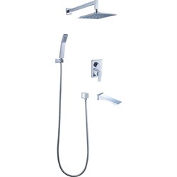 Встраиваемый душевой комплект для ванны и душа Lemark Contest - фото 17174730