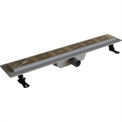 Душевой лоток RGW Drain Leo-10-80 прямой 800, хром, Ø 40 мм, на ножках - фото 17189253