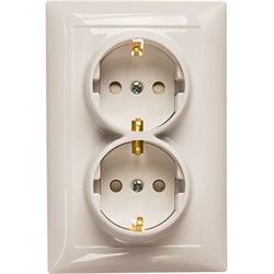 Двухместная розетка Кунцево-Электро СЕЛЕНА РС16-401 - фото 17205800