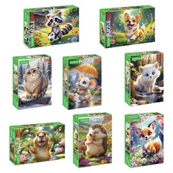 Пазл картонный "МИР ПУШИСТЫХ ЧУДЕС" 260 элементов АССОРТИ, 220х330 мм, HATBER - фото 17216904