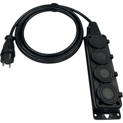 Удлинитель силовой удлинитель iCONNECT COLOR iTOK тип SU с заземлением КГтп-ХЛ 3x2,5 мм 4 гнезда IP54 ГОСТ цвет черный 10 м - фото 17227599