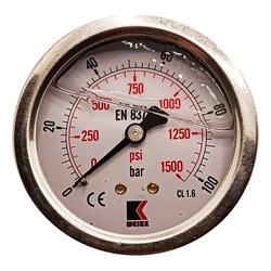 Осевой глицериновый гидравлический виброустойчивый манометр АРКАИМ WKP1007 - фото 17234067