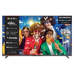 Телевизор SKYWORTH 55X85G, 55" (140 см), QD-Mini LED, 3840x2160, 4K, 16:9, Google TV, Wi-Fi, караоке, черный - фото 17246273