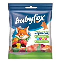 Мармелад жевательный в форме бегемотиков 70 г, BABYFOX, ВМ367 - фото 17248580