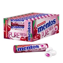 Жевательная резинка MENTOS (Ментос) Pure Fresh "Ролл Вишня", 15,5 г - фото 17248585