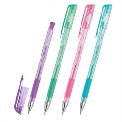 Ручка гелевая с грипом, кросс-серия PASTEL, BRAUBERG, ЧЕРНАЯ, стандартный узел 0,5 мм, линия письма 0,35 мм, 273254 - фото 17257805