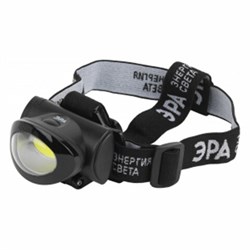 Фонарь налобный ЭРА 5Вт COB, 3 режима, сенсорная кнопка, питание 3хААА (не в комплекте), GB-601, Б0027818 - фото 17273086