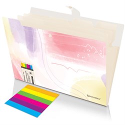 Папка-органайзер на кнопке 5 отделений, BRAUBERG "Extra", А4, пастельные узоры, 274100 - фото 17273098