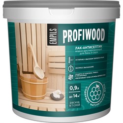 Влагостойкий водно-дисперсионный полиакриловый лак-антисептик для бань и саун Profiwood 6493 - фото 17275436