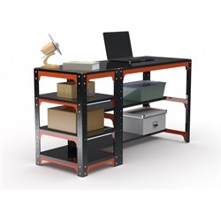 Стол металлический ООО Металекс серия KIT 750x1200x600 + две полки + перфопанель с комплектом аксессуаров, О, рост Ч , рост - фото 17275663