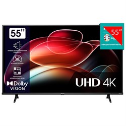 Телевизор HISENSE 55A6K, 55" (139 см), 3840x2160, 4K, 16:9, Vidaa, Wi-Fi, черный - фото 17283324