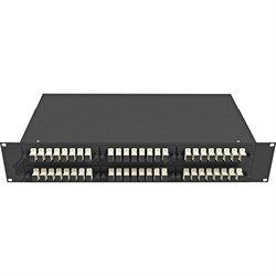 Многомодовый оптический укомплектованный стоечный кросс TopLan КРС-Top-2U-48SC/U-OM2-BK - фото 17288653