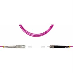Симплексный оптический патч-корд TopLan PC-TOP-OM4-SC/P-ST/P-0.5 - фото 17289681