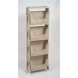 Напольная четырехярусная этажерка Violet Лофт - фото 17291244