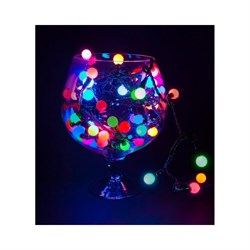 Гирлянда Neon-Night мультишарики d=17,5 мм 10м 80LED мульти, черный ПВХ - фото 17292795