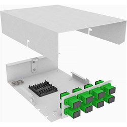 Настенный одномодовый укомплектованный оптический кросс TopLan КРНМ-Top-08SC/A-OS2-GY - фото 17292918