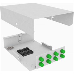 Настенный одномодовый укомплектованный оптический кросс TopLan КРНМ-Top-08FC/A-OS2-GY - фото 17293399