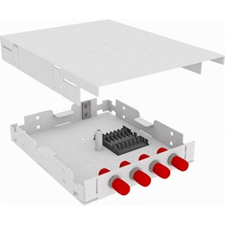 Одномодовый укомплектованный настенный оптический кросс TopLan КРНМ-Top-04ST/U-OS2-GY - фото 17295859