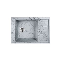 Мойка для кухни из искусственного камня WISENT мрамор серо-черный (беларусь) 510x780x220 WB28-16/WGER013 - фото 17296468