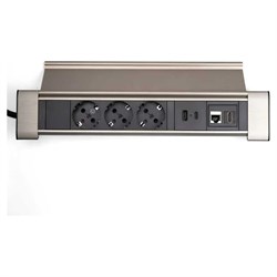 Встраиваемая выдвижная розетка Inrior WL-03-20 - фото 17296836