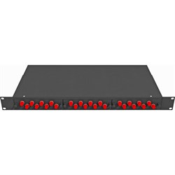 Укомплектованный одномодовый стоечный оптический кросс TopLan КРС-Top-1U-24FC/U-OS2-BK - фото 17297841