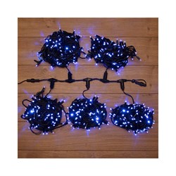 Гирлянда Neon-Night Клип лайт 24В, 5 нитей по 20 м, Flashing, 665LED 535 синие + 130 Flashing белые - фото 17298948