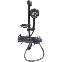 Душевая стойка SANTREK AQUA-1601 BLACK (высота 600мм) с полочкой - фото 17300026