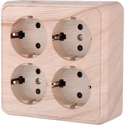 Четырехместная розетка LK Studio 813825 - фото 17300987
