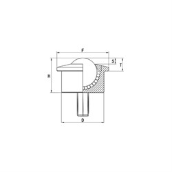 Шариковая опора iskra SP30-FL BS/CS - фото 17302310