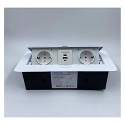 Выдвижной встраиваемый блок розеток Inrior TORO-33-10 - фото 17305118