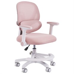 Кресло детское с подставкой для ног BRABIX KIDS "MG-220", сетка/ткань TW, розовое, 533314 - фото 17307752