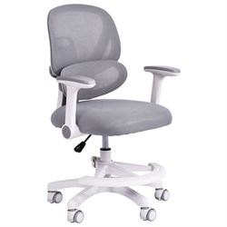 Кресло детское с подставкой для ног BRABIX KIDS "MG-220", сетка/ткань TW, серое, 533315 - фото 17307753