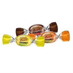 Карамель с шипучей начинкой KRUTFRUT со вкусом колы, апельсина, лимона, 1 кг, РВК758 - фото 17318851