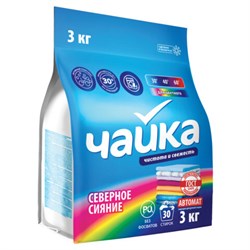 Стиральный порошок автомат для цветного белья 3 кг ЧАЙКА "Северное сияние", СОНЦА, Беларусь, 87003 - фото 17336135