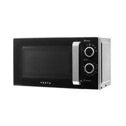 Микроволновая печь VEKTA MS720ATB, объем 20 л, мощность 700 Вт, механическое управление, таймер, черная - фото 17338735