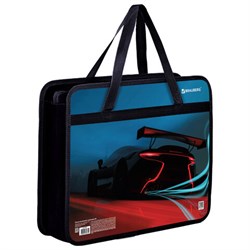 Папка на молнии с ручками BRAUBERG А4, 1 отделение, пластик, 80 мм, "Speed", 270872 - фото 17340679