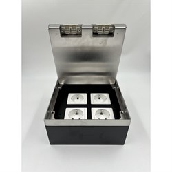 Встраиваемая выдвижная розетка для пола Inrior DB-03-90 - фото 17341206