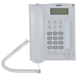 Телефон SANYO RA-S517W, спикерфон, память 30 номеров, тональный / импульсный режим, белый - фото 17347415