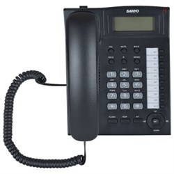 Телефон SANYO RA-S517B, спикерфон, память 30 номеров, тональный / импульсный режим, черный - фото 17347416