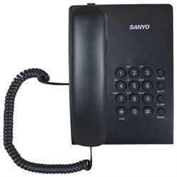 Телефон проводной SANYO RA-S204B, тональный / импульсный режим, повтор, чёрный - фото 17347417