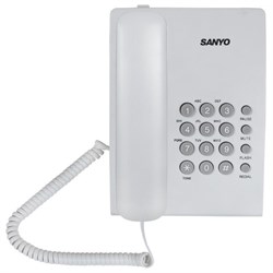 Телефон проводной SANYO RA-S204W, тональный / импульсный режим, повтор, белый - фото 17347418