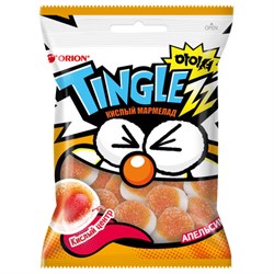 Мармелад жевательный кислый ORION "TINGLEZZ" со вкусом апельсина, 50 г - фото 17352127