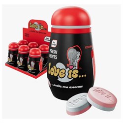Конфеты освежающие LOVE IS со вкусом клубники, 45 г, пластиковая банка - фото 17352131