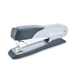 Степлер металлический усиленный до 50 листов, №24/6-24/8 BRAUBERG "Office-Expert", серый, 274239 - фото 17360285