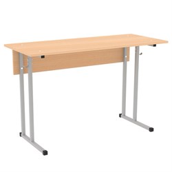 Стол-парта 2-местный нерегулируемый ПИФАГОР SD-1, 1200х500х760 мм, рост 6 (170-190 см), серый каркас, ЛДСП бук, 533346 - фото 17360393