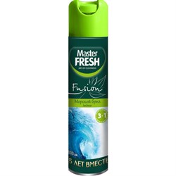 Освежитель воздуха аэрозольный 300 мл MASTER FRESH FUSION 3 в 1 "Морской бриз", С0006360 - фото 17385863